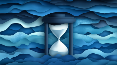 Flat Illustration of Sand Timer