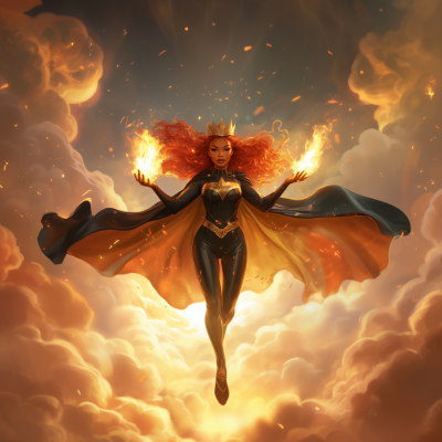 Heroic Mom in Flight