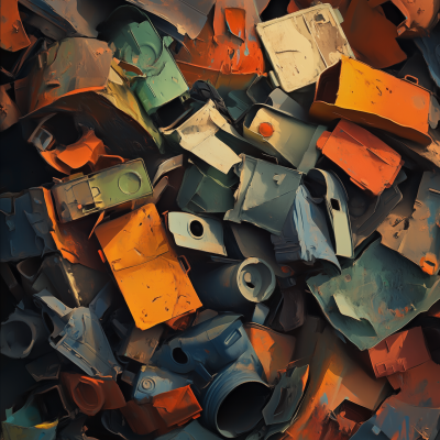 Stylized Painted Garbage Texture