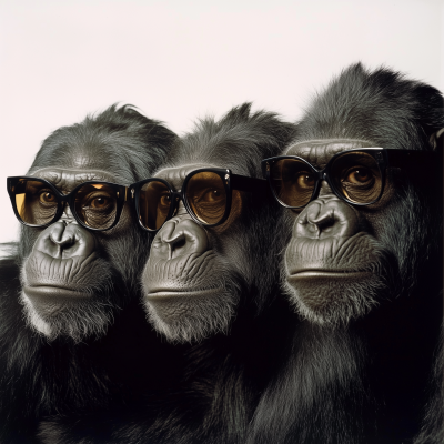 Apes Wearing Eyeglasses