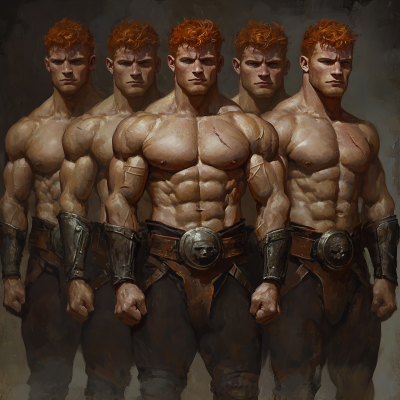 Identical Quintuplets Powerlifters