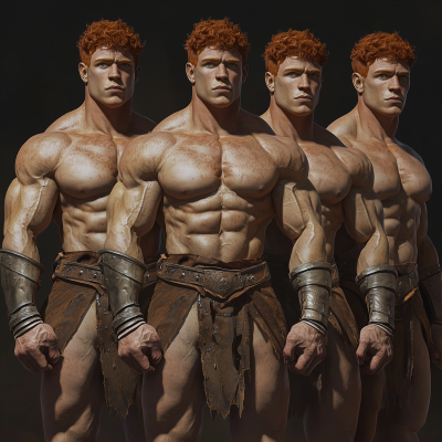 Muscular Quintuplets Powerlifters