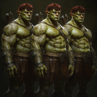 Muscular Orc Quintuplets