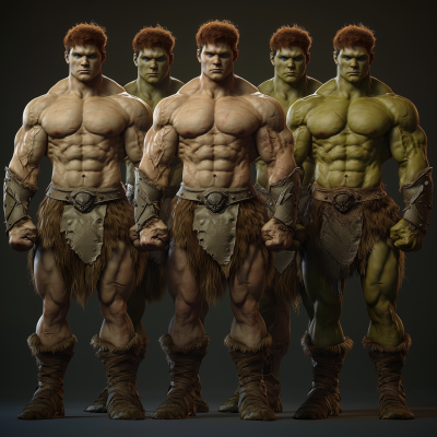 Muscular Orc Quintuplets