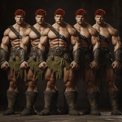 Muscular Orc Quintuplets