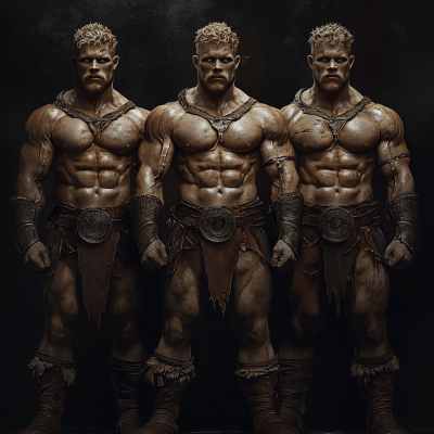 Muscular Half Orc Quadruplets