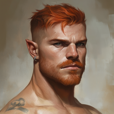 Handsome Young Half Orc Powerlifter