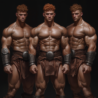 Muscular Powerlifting Triplets