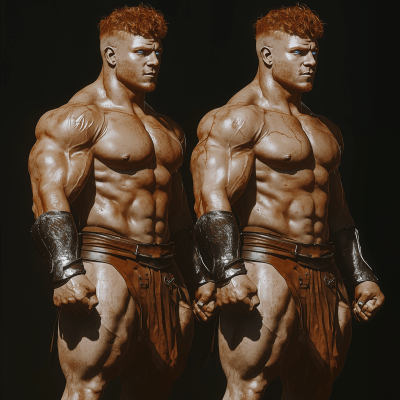 Powerlifting Twin Half-Orcs