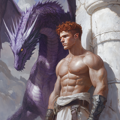 Gladiator and Dragon