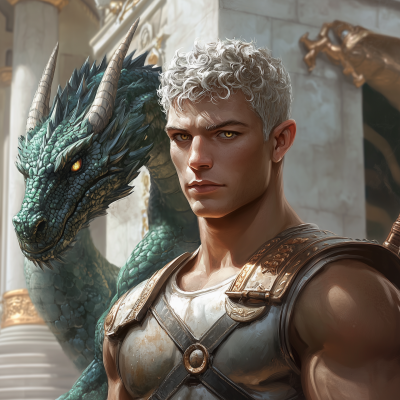 Gladiator and Dragon