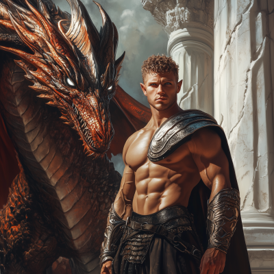 Gladiator and Dragon