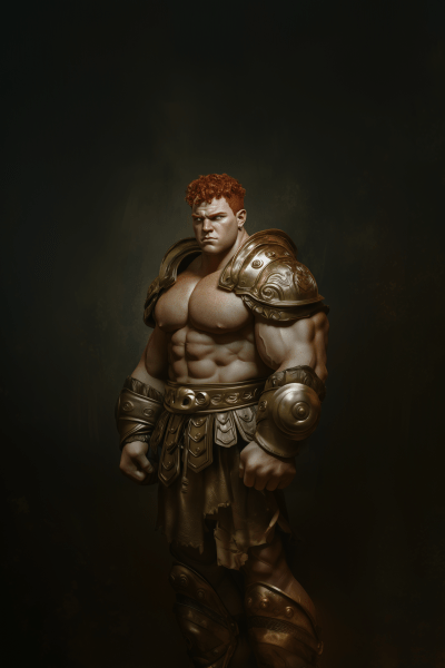Muscular Half-Orc Powerlifter