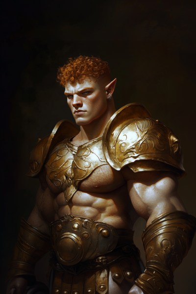 Half Orc Powerlifter in Gladiator Armor