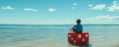 Boy Fishing on the Beach