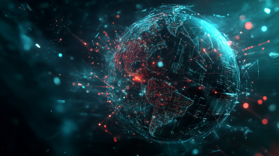 Abstract Connectivity Globe