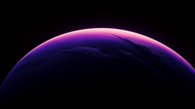 Purple Silhouette Planet