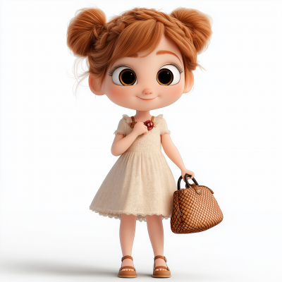 Little Girl with Handbags