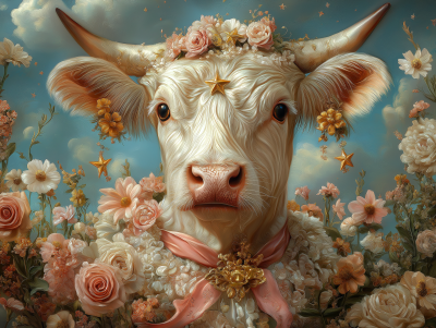 Dreamy Cow in Dress