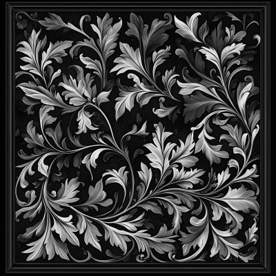 Dark Leafy Filigree