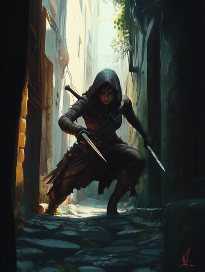 Stealthy Rogue in Shadows