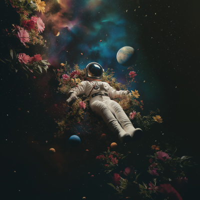 Woman Astronaut in Space