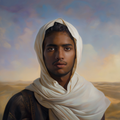 Classical Portrait of a Mauritanian Young Man