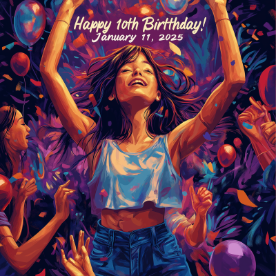 Happy 10th Birthday Card for Lara