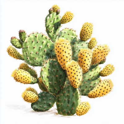 Realistic Yellow Cactus