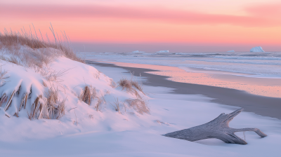 Surreal Winter Beach