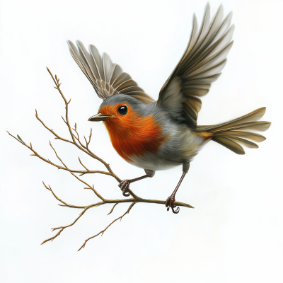 Robin in Flight