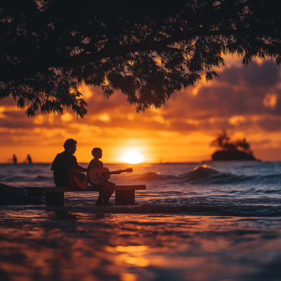 Hawaiian Beach Sunset Jam