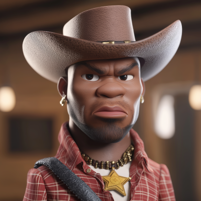 Pixar Style 50 Cent Character