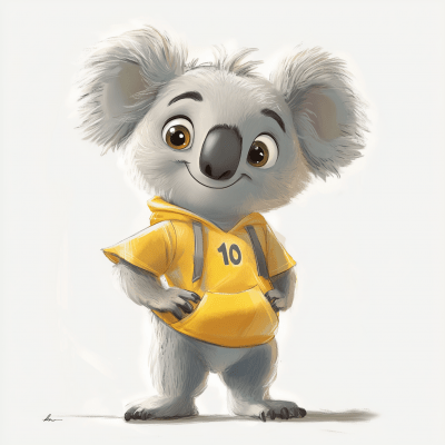 Confident Koala in Sports Gear