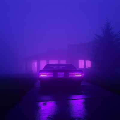 American Muscle Car at Night