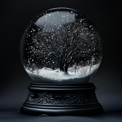 Dark Themed Snow Globe