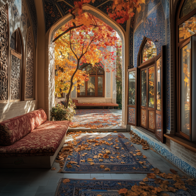 Autumn Serenity in Persian Garden