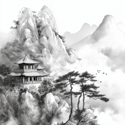 Monochrome Mountain Retreat