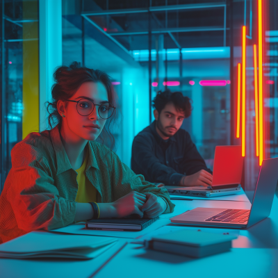 Futuristic Office Collaboration