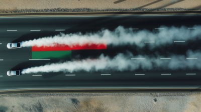 UAE Flag Smoke from Cars