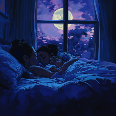 Moonlit Bedroom Scene