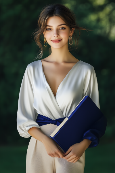 Elegant Woman in Park