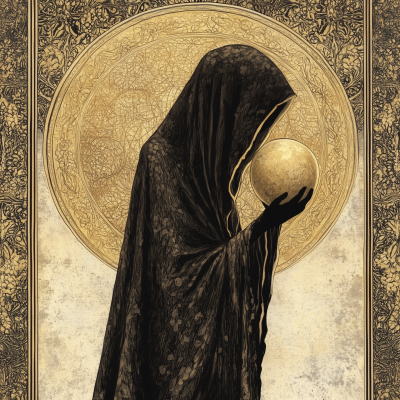 Hooded Goddess Tarot Card