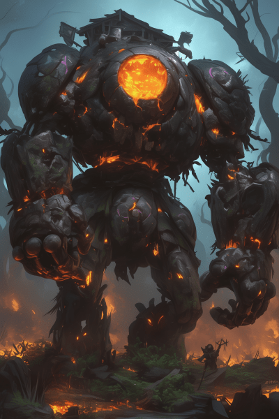 Mystic Golem Illustration