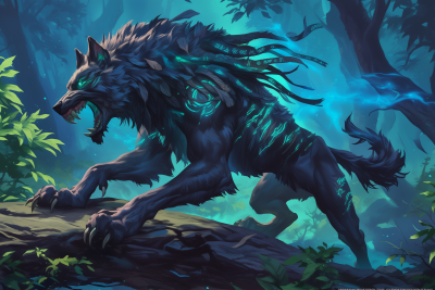 Mystic Rainforest Wolf