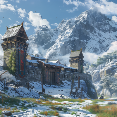 Dwarven Battle House in Winter