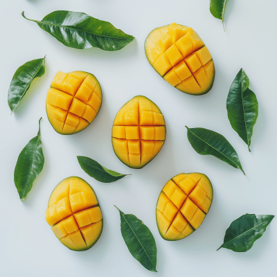 Mango on White Surface