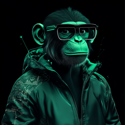 Futuristic Cryptocurrency Monkey