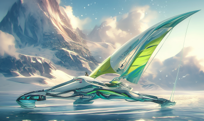 Futuristic Ice Sailboat