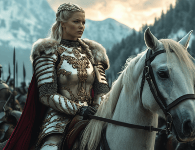 Epic Warrior on Horseback